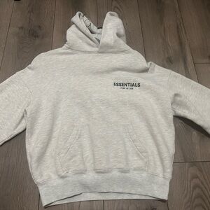 Essentials Light Gray Kids Hoodie
